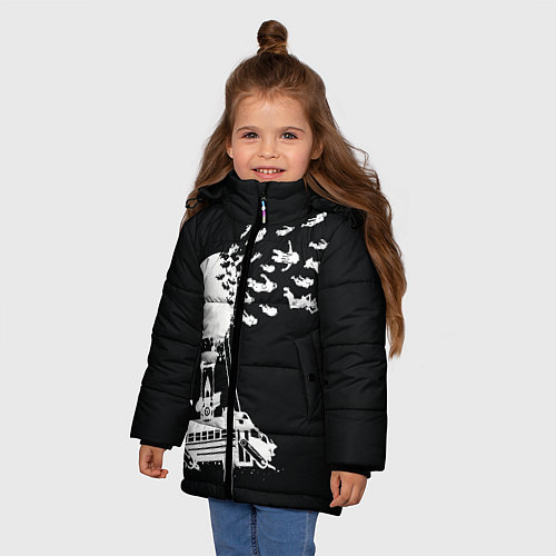 Зимняя куртка для девочки FORTNITE / 3D-Светло-серый – фото 3