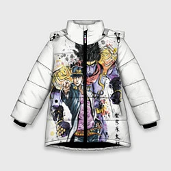 Куртка зимняя для девочки JOJO, цвет: 3D-черный