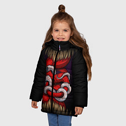 Куртка зимняя для девочки Monster and snake, цвет: 3D-светло-серый — фото 2