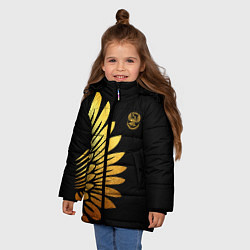 Куртка зимняя для девочки ХАБИБ, цвет: 3D-черный — фото 2