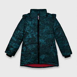 Куртка зимняя для девочки ТЕКСТУРА МЕТАЛЛА, цвет: 3D-красный