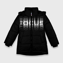 Куртка зимняя для девочки FOCUS: WHITE, цвет: 3D-черный