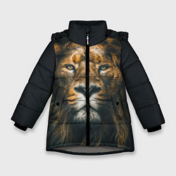Куртка зимняя для девочки Лев, цвет: 3D-светло-серый