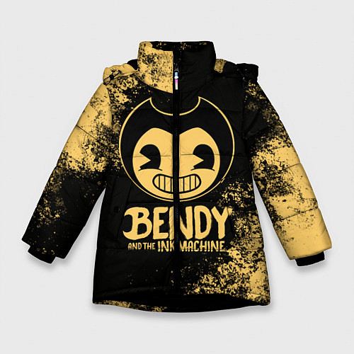 Зимняя куртка для девочки Bendy And The Ink Machine / 3D-Черный – фото 1