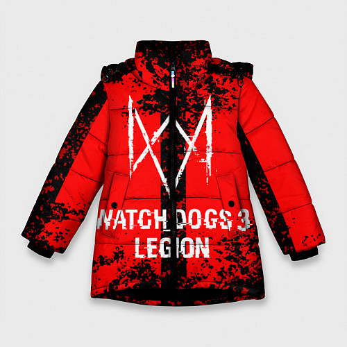 Зимняя куртка для девочки Watch Dogs: Legion / 3D-Черный – фото 1