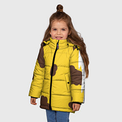Куртка зимняя для девочки Тигриный узор, цвет: 3D-черный — фото 2