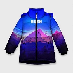 Куртка зимняя для девочки HUSH, цвет: 3D-черный