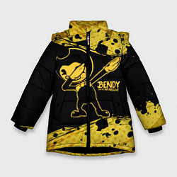 Куртка зимняя для девочки BENDY AND THE INK MACHINE, цвет: 3D-черный