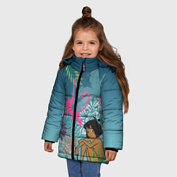 Куртка зимняя для девочки Mowgli, цвет: 3D-черный — фото 2