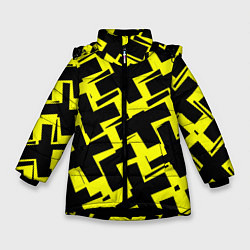 Куртка зимняя для девочки Background, цвет: 3D-черный