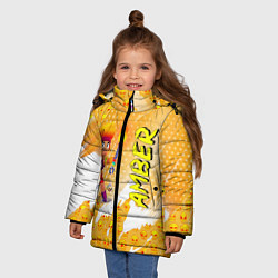 Куртка зимняя для девочки Brawl Stars - Amber, цвет: 3D-светло-серый — фото 2
