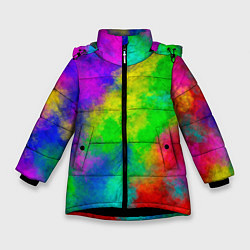 Куртка зимняя для девочки Multicolored, цвет: 3D-черный