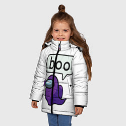 Куртка зимняя для девочки BOO Among Us, цвет: 3D-черный — фото 2