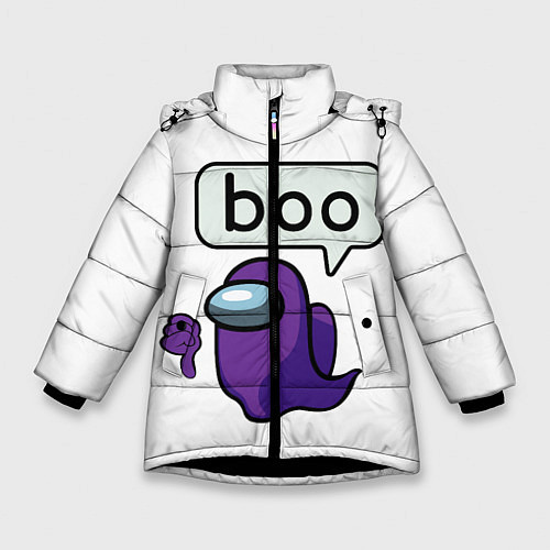 Зимняя куртка для девочки BOO Among Us / 3D-Черный – фото 1