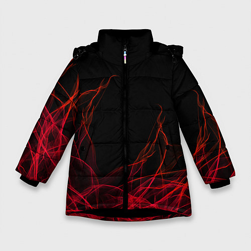 Зимняя куртка для девочки Fiber / 3D-Черный – фото 1