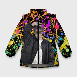Куртка зимняя для девочки Slava Marlow, цвет: 3D-светло-серый