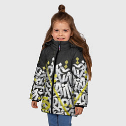 Куртка зимняя для девочки GRAFFITY, цвет: 3D-черный — фото 2