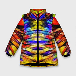 Зимняя куртка для девочки Батик Краски