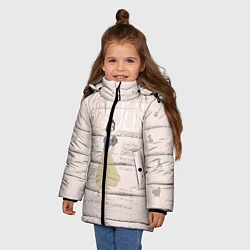 Куртка зимняя для девочки Белоснежка: будь смелой, цвет: 3D-черный — фото 2