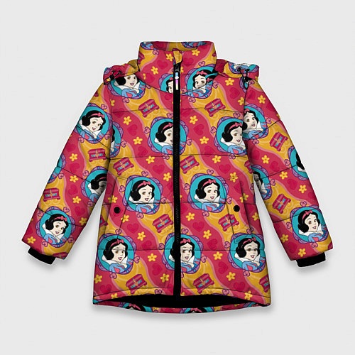 Зимняя куртка для девочки Белоснежка / 3D-Черный – фото 1