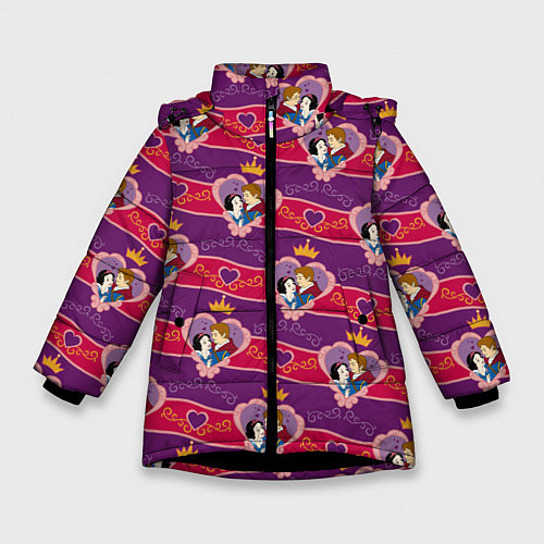 Зимняя куртка для девочки Белоснежка и Принц / 3D-Черный – фото 1