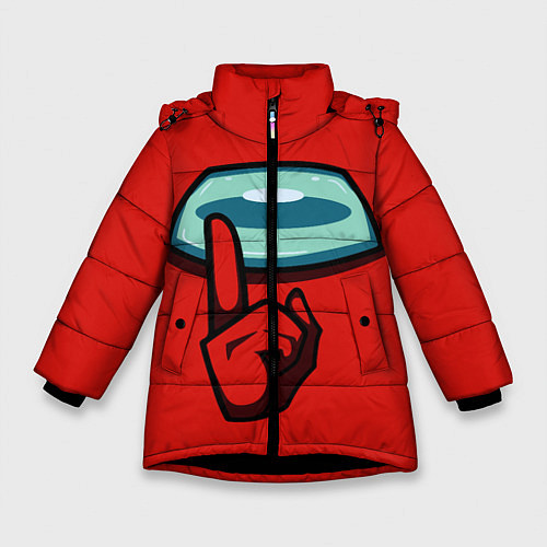 Зимняя куртка для девочки AMONG US / 3D-Черный – фото 1