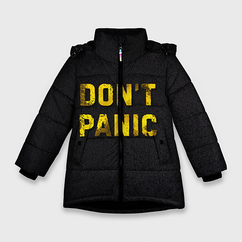 Зимняя куртка для девочки DONT PANIC / 3D-Черный – фото 1