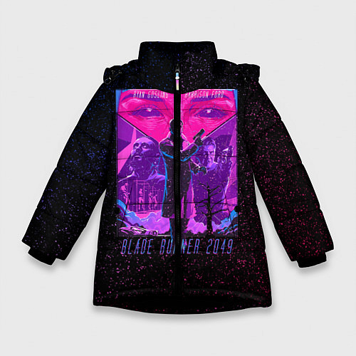 Зимняя куртка для девочки Бегущий по лезвию / 3D-Черный – фото 1