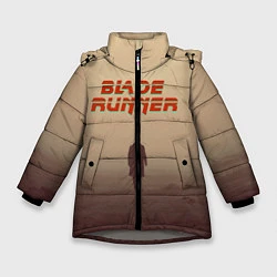 Куртка зимняя для девочки Бегущий по лезвию, цвет: 3D-светло-серый