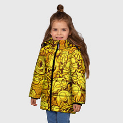 Куртка зимняя для девочки CRAZY, цвет: 3D-черный — фото 2