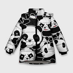 Зимняя куртка для девочки Смешные панды