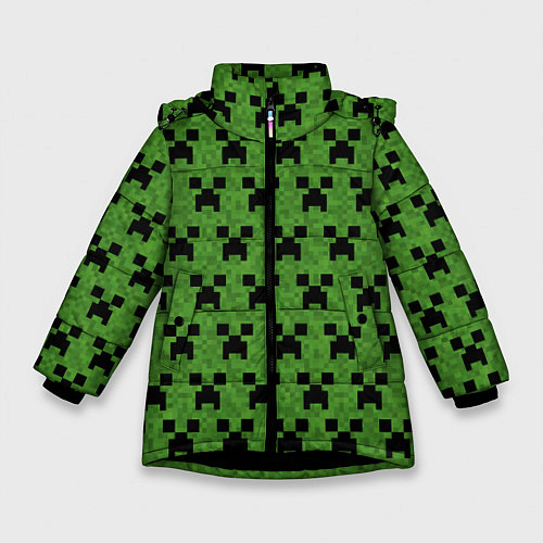Зимняя куртка для девочки Minecraft / 3D-Черный – фото 1