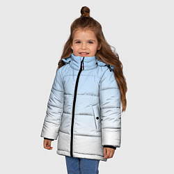 Куртка зимняя для девочки Небесно-голубой градиент, цвет: 3D-красный — фото 2