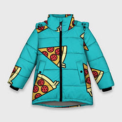 Куртка зимняя для девочки Пицца, цвет: 3D-светло-серый