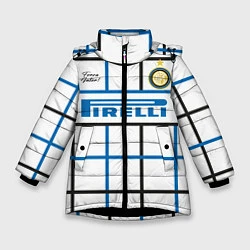 Куртка зимняя для девочки INTER выездная 2021, цвет: 3D-черный