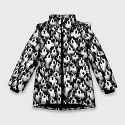 Куртка зимняя для девочки Haunted Family Призраки, цвет: 3D-черный