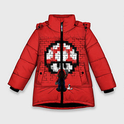 Куртка зимняя для девочки Mario, цвет: 3D-черный