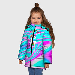 Куртка зимняя для девочки Impostor Unicorn, цвет: 3D-светло-серый — фото 2