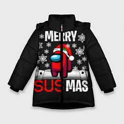 Куртка зимняя для девочки Merry Sus Mas, цвет: 3D-черный