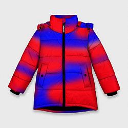 Куртка зимняя для девочки Красно-синий, цвет: 3D-черный