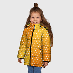 Куртка зимняя для девочки ЗЕНИЦУ КИМОНО, цвет: 3D-красный — фото 2