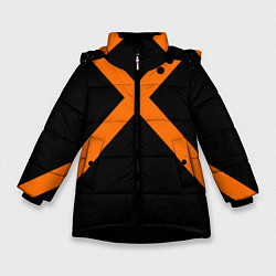 Куртка зимняя для девочки Моя геройская академия, цвет: 3D-черный