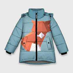 Куртка зимняя для девочки Лиса, цвет: 3D-светло-серый