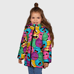 Куртка зимняя для девочки Pattern, цвет: 3D-черный — фото 2