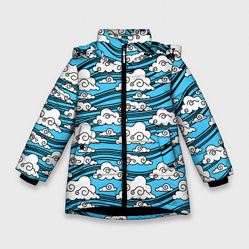 Зимняя куртка для девочки КИМОНО ТАНДЖИРО / 3D-Черный – фото 1