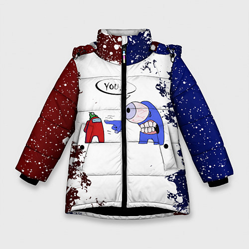Зимняя куртка для девочки Among Us - YOU! Z / 3D-Черный – фото 1