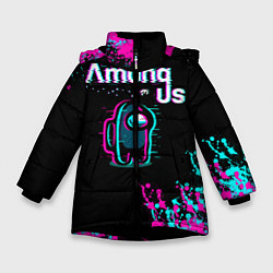 Куртка зимняя для девочки Among Us, цвет: 3D-черный