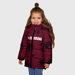 Куртка зимняя для девочки ANTICORONA, цвет: 3D-черный — фото 2