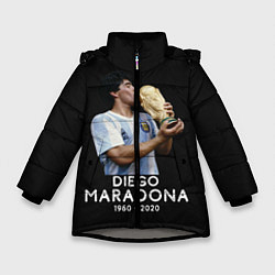 Куртка зимняя для девочки Diego Maradona, цвет: 3D-светло-серый