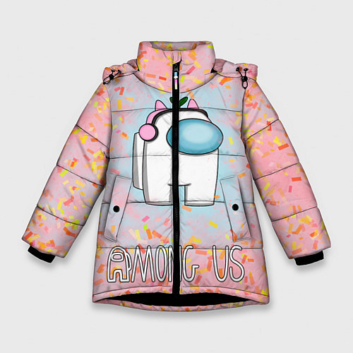Зимняя куртка для девочки Among Us Девочкам / 3D-Черный – фото 1